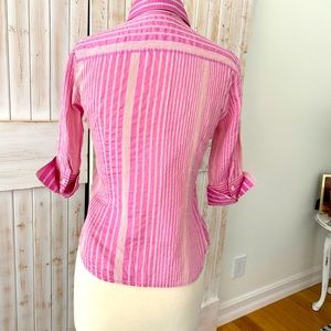 Pink and white striped shirt just like Carrie wore in the sex & the city movie!